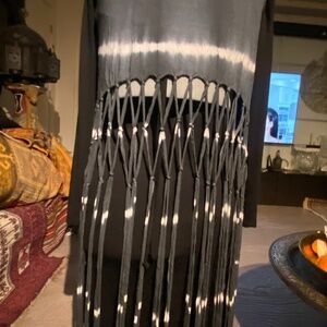 Ankle length fringe vest